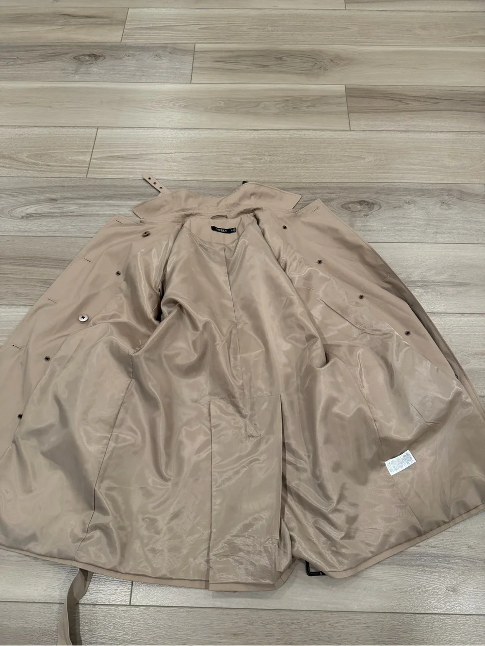 Ralph Lauren Double-Breasted Cotton-Blend Trench Coat Size XL